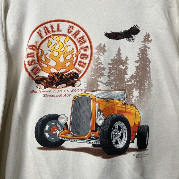 Y2K Minnesota Street Rod Association Crewneck Sweatshirt 3XL Fall Campout 2005 - Picture 2 of 11
